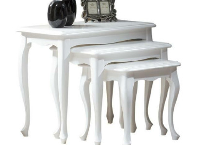 Table Dining table Set of 3 Design Table Tables Classic Wood Dining table New